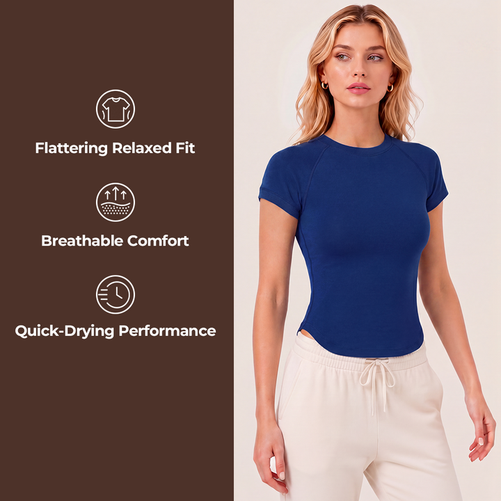 ShapeFlow Crew Neck Tee | Built for Movement and Designed for Comfort